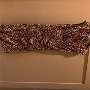 Ralph Lauren cap sleeved leopard print dress